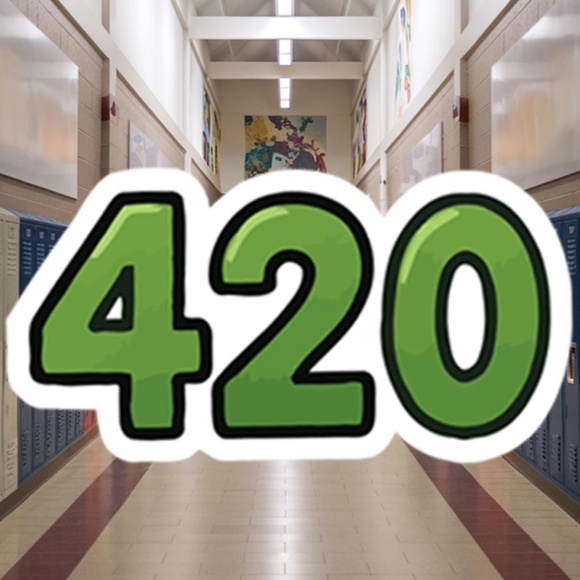 420 Waterproof Vinyl Stickers 5.6x3cm - Picture 1 of 1